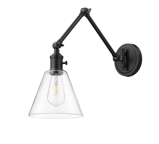 Wall Sconce Z-Lite 348S-MB Matte Black Gayson 1 Light Wall Sconce Z-Lite