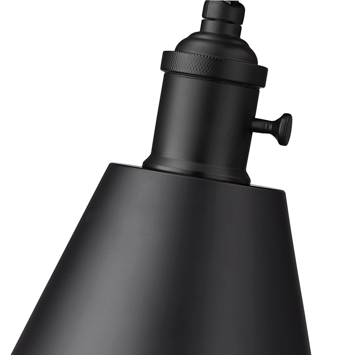 Wall Sconce Z-Lite 349S-MB Matte Black Gayson 1 Light Wall Sconce Z-Lite