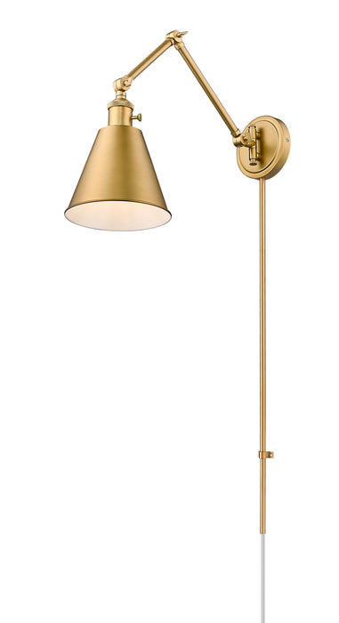 Wall Sconce Z-Lite 349S-RB Rubbed Brass Gayson 1 Light Wall Sconce Z-Lite