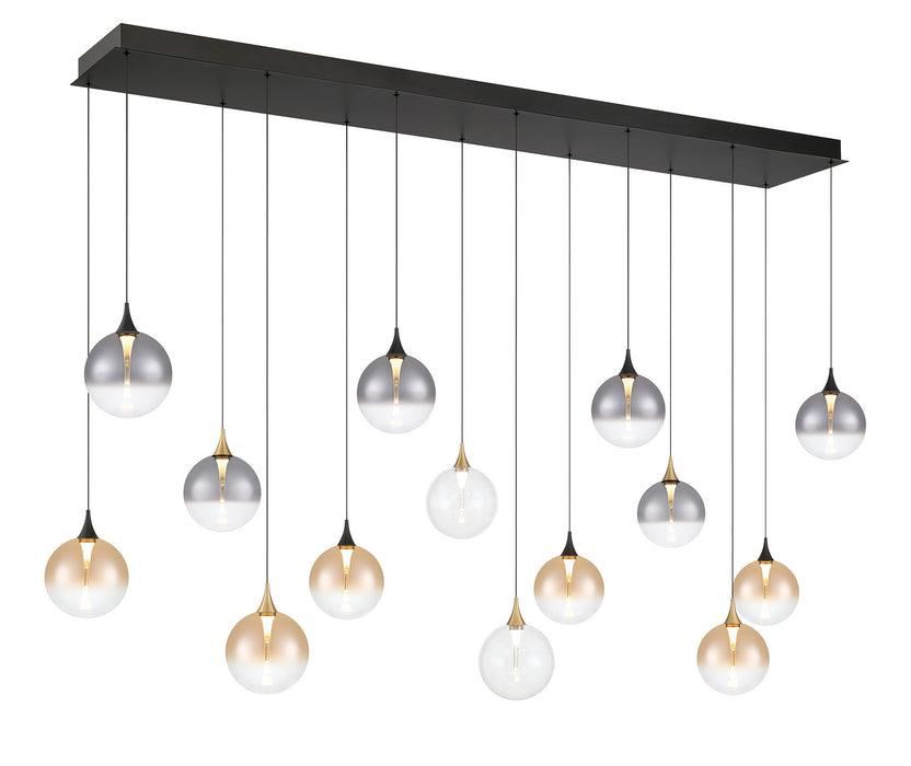 Eurofase 48940-043 Iissa 72" Gold-Black Mix LED Chandelier