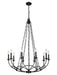 Chandelier Z-Lite 3500-10MB Matte Black Arabella 10 Light Chandelier Z-Lite