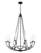 Chandelier Z-Lite 3500-10MB Matte Black Arabella 10 Light Chandelier Z-Lite