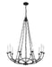 Chandelier Z-Lite 3500-10MB Matte Black Arabella 10 Light Chandelier Z-Lite