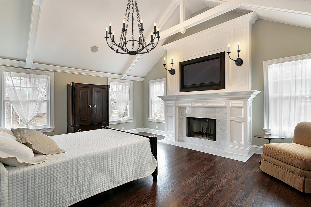 Chandelier Z-Lite 3500-10MB Matte Black Arabella 10 Light Chandelier Z-Lite