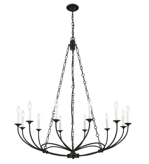 Chandelier Z-Lite 3500-12MB Matte Black Arabella 12 Light Chandelier Z-Lite