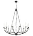Chandelier Z-Lite 3500-12MB Matte Black Arabella 12 Light Chandelier Z-Lite