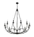 Chandelier Z-Lite 3500-12MB Matte Black Arabella 12 Light Chandelier Z-Lite