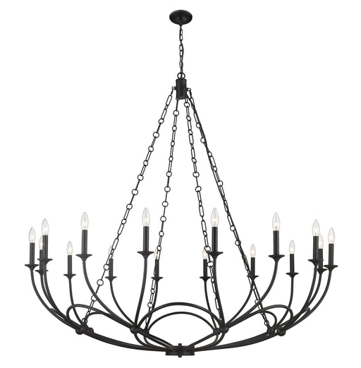 Chandelier Z-Lite 3500-16MB Matte Black Arabella 16 Light Chandelier Z-Lite