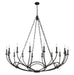 Chandelier Z-Lite 3500-16MB Matte Black Arabella 16 Light Chandelier Z-Lite