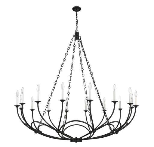Chandelier Z-Lite 3500-16MB Matte Black Arabella 16 Light Chandelier Z-Lite