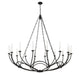 Chandelier Z-Lite 3500-16MB Matte Black Arabella 16 Light Chandelier Z-Lite