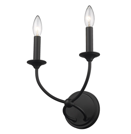 Wall Sconce Z-Lite 3500-2S-MB Matte Black Arabella 2 Light Wall Sconce Z-Lite