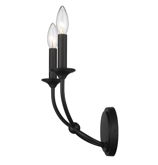 Wall Sconce Z-Lite 3500-2S-MB Matte Black Arabella 2 Light Wall Sconce Z-Lite