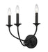 Wall Sconce Z-Lite 3500-3S-MB Matte Black Arabella 3 Light Wall Sconce Z-Lite