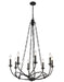 Chandelier Z-Lite 3500-8MB Matte Black Arabella 8 Light Chandelier Z-Lite
