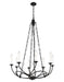 Chandelier Z-Lite 3500-8MB Matte Black Arabella 8 Light Chandelier Z-Lite