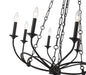 Chandelier Z-Lite 3500-8MB Matte Black Arabella 8 Light Chandelier Z-Lite
