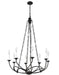 Chandelier Z-Lite 3500-8MB Matte Black Arabella 8 Light Chandelier Z-Lite