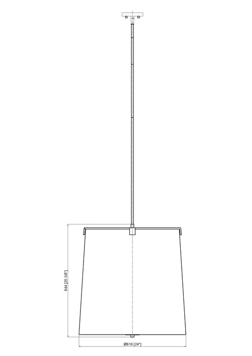 Pendant Z-Lite 3501P24-MGLD Modern Gold Weston 6 Light Pendant Z-Lite