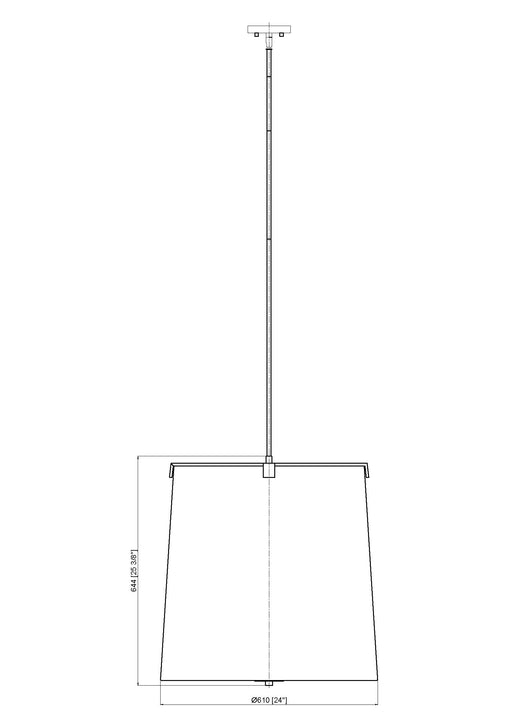 Pendant Z-Lite 3502P24-MB Matte Black Weston 6 Light Pendant Z-Lite