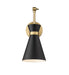 Wall Sconce Z-Lite 351S-MB-MGLD Matte Black Soriano 1 Light Wall Sconce Z-Lite