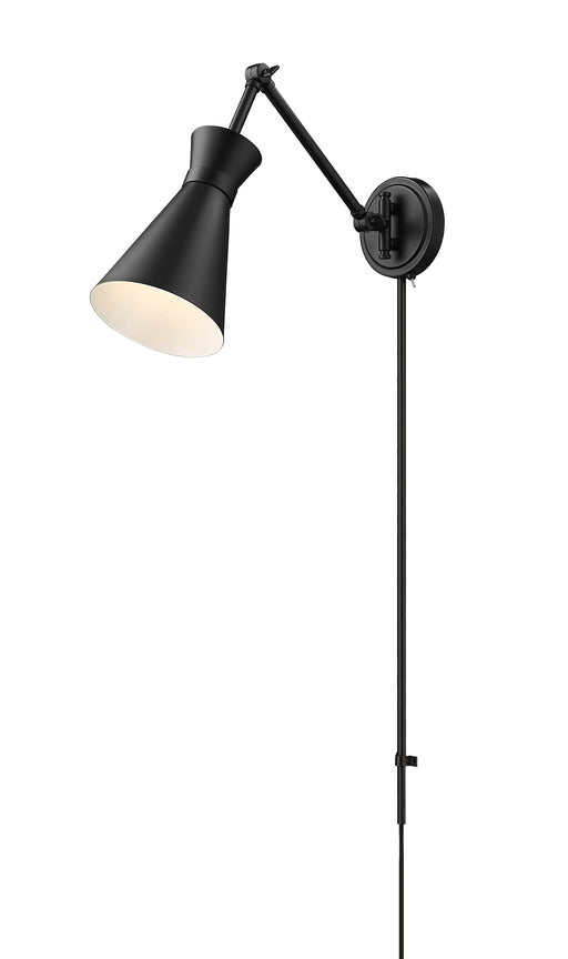 Wall Sconce Z-Lite 351S-MB Matte Black Soriano 1 Light Wall Sconce Z-Lite