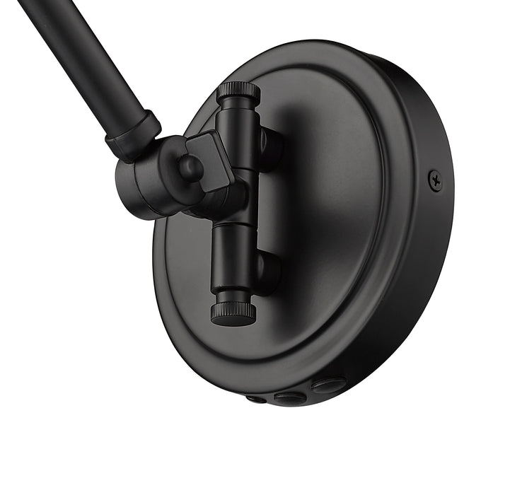 Wall Sconce Z-Lite 351S-MB Matte Black Soriano 1 Light Wall Sconce Z-Lite