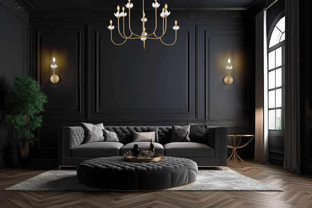 Chandelier Z-Lite 352-10MGLD Modern Gold Allistair 10 Light Chandelier Z-Lite