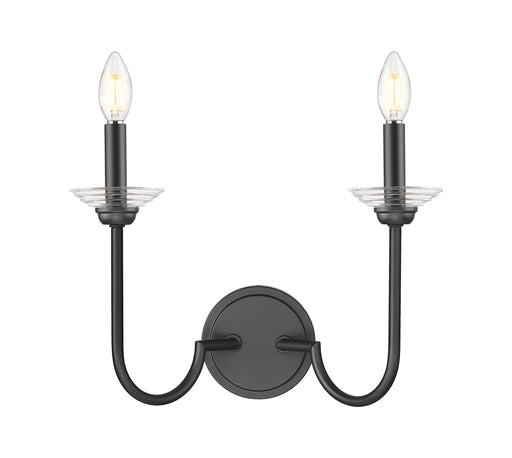 Wall Sconce Z-Lite 352-2S-MB Matte Black Allistair 2 Light Wall Sconce Z-Lite