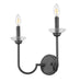 Wall Sconce Z-Lite 352-2S-MB Matte Black Allistair 2 Light Wall Sconce Z-Lite