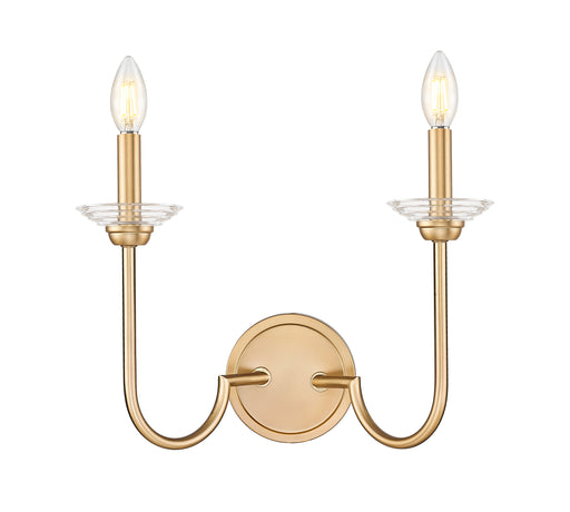 Wall Sconce Z-Lite 352-2S-MGLD Modern Gold Allistair 2 Light Wall Sconce Z-Lite