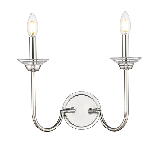 Wall Sconce Z-Lite 352-2S-PN Polished Nickel Allistair 2 Light Wall Sconce Z-Lite