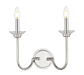 Wall Sconce Z-Lite 352-2S-PN Polished Nickel Allistair 2 Light Wall Sconce Z-Lite