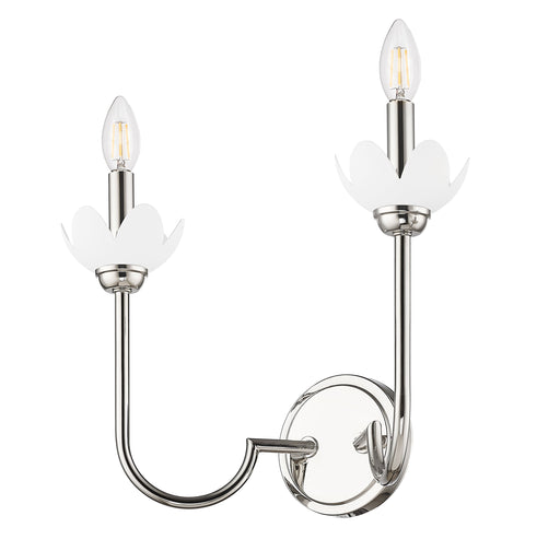 Wall Sconce Z-Lite 352-2S-PN Polished Nickel Allistair 2 Light Wall Sconce Z-Lite