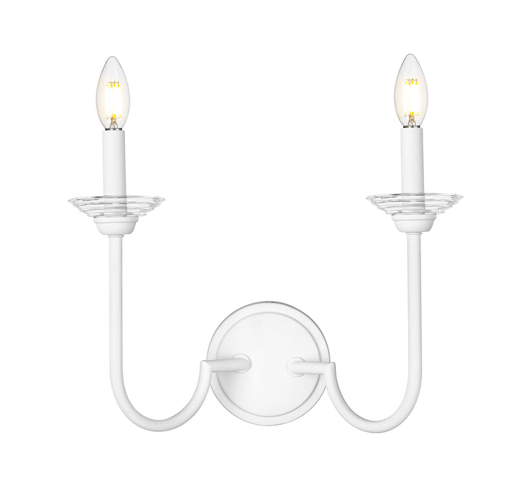 Wall Sconce Z-Lite 352-2S-TW Tundra White Allistair 2 Light Wall Sconce Z-Lite