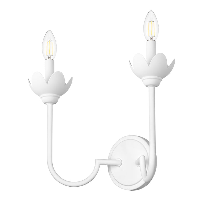 Wall Sconce Z-Lite 352-2S-TW Tundra White Allistair 2 Light Wall Sconce Z-Lite
