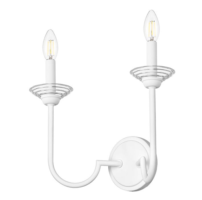 Wall Sconce Z-Lite 352-2S-TW Tundra White Allistair 2 Light Wall Sconce Z-Lite