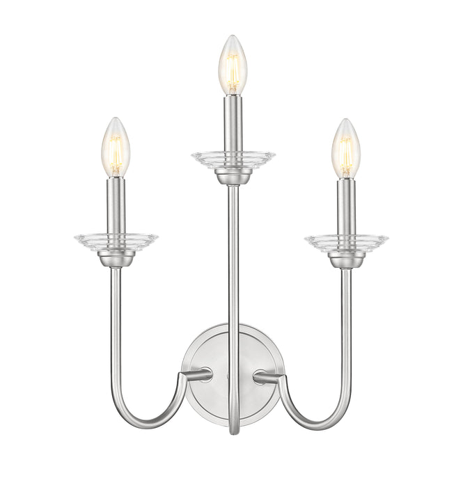 Wall Sconce Z-Lite 352-3S-BN Brushed Nickel Allistair 3 Light Wall Sconce Z-Lite