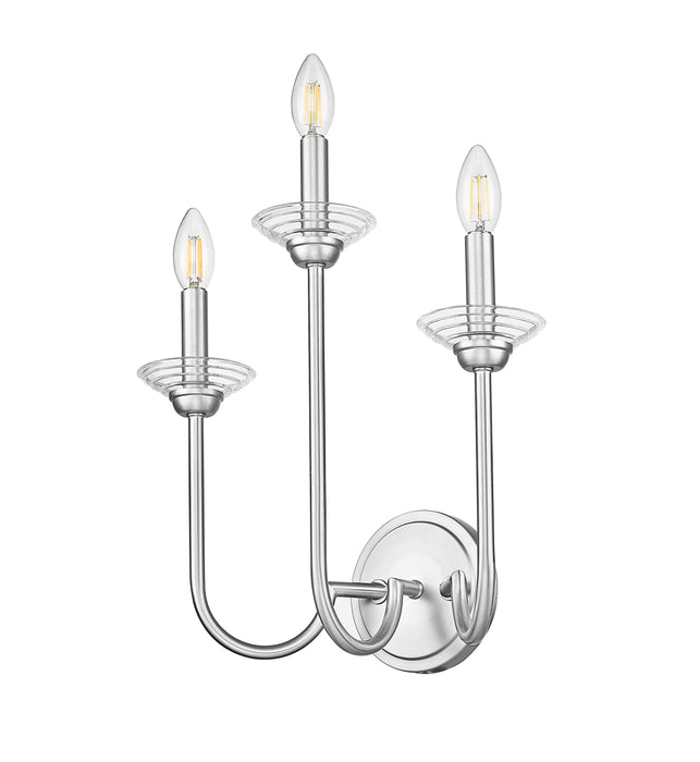 Wall Sconce Z-Lite 352-3S-BN Brushed Nickel Allistair 3 Light Wall Sconce Z-Lite