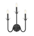 Wall Sconce Z-Lite 352-3S-MB Matte Black Allistair 3 Light Wall Sconce Z-Lite