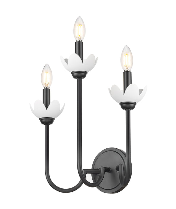 Wall Sconce Z-Lite 352-3S-MB Matte Black Allistair 3 Light Wall Sconce Z-Lite