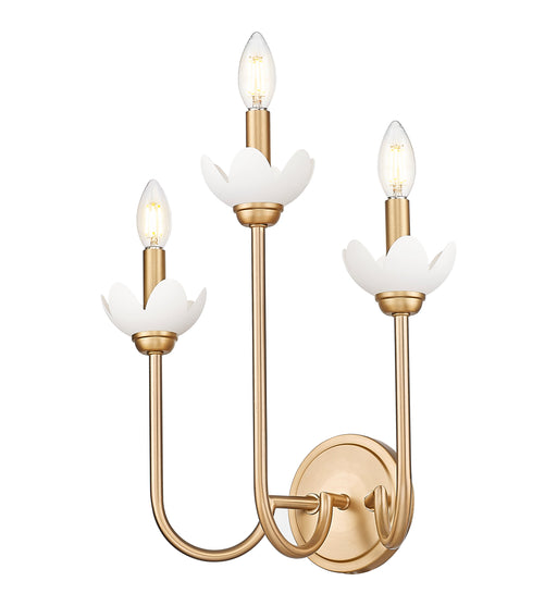 Wall Sconce Z-Lite 352-3S-MGLD Modern Gold Allistair 3 Light Wall Sconce Z-Lite