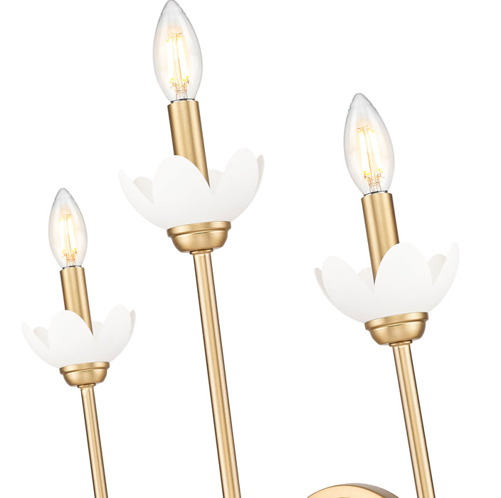 Wall Sconce Z-Lite 352-3S-MGLD Modern Gold Allistair 3 Light Wall Sconce Z-Lite