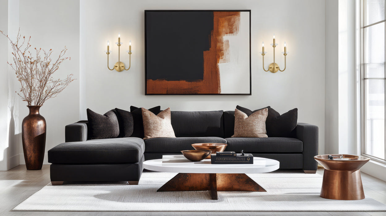 Wall Sconce Z-Lite 352-3S-MGLD Modern Gold Allistair 3 Light Wall Sconce Z-Lite