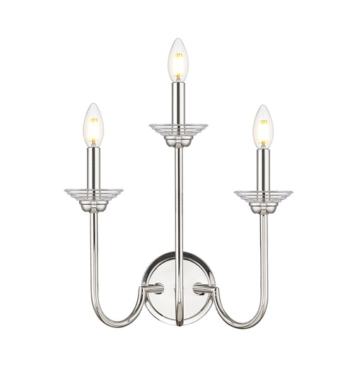Wall Sconce Z-Lite 352-3S-PN Polished Nickel Allistair 3 Light Wall Sconce Z-Lite