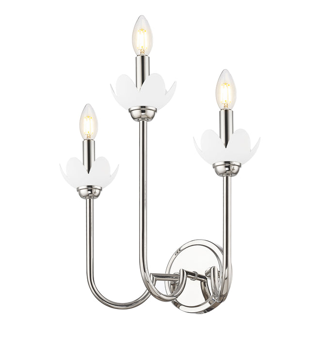 Wall Sconce Z-Lite 352-3S-PN Polished Nickel Allistair 3 Light Wall Sconce Z-Lite