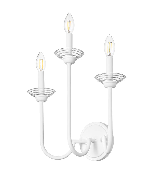 Wall Sconce Z-Lite 352-3S-TW Tundra White Allistair 3 Light Wall Sconce Z-Lite