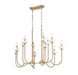 Linear Chandelier Z-Lite 352-42L-MGLD Modern Gold Allistair 12 Light Linear Chandelier Z-Lite