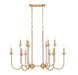 Linear Chandelier Z-Lite 352-42L-MGLD Modern Gold Allistair 12 Light Linear Chandelier Z-Lite