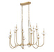 Linear Chandelier Z-Lite 352-42L-MGLD Modern Gold Allistair 12 Light Linear Chandelier Z-Lite